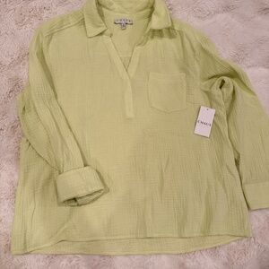 Chaus 100% Cotton Gauze Blouse size L